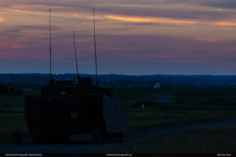 Sunset schieten CV90