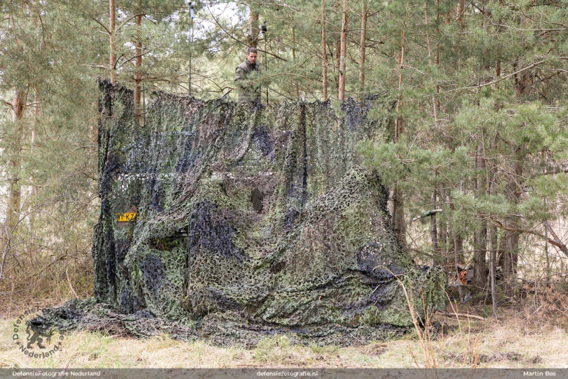 Bushmaster gecamoufleerd in het bos