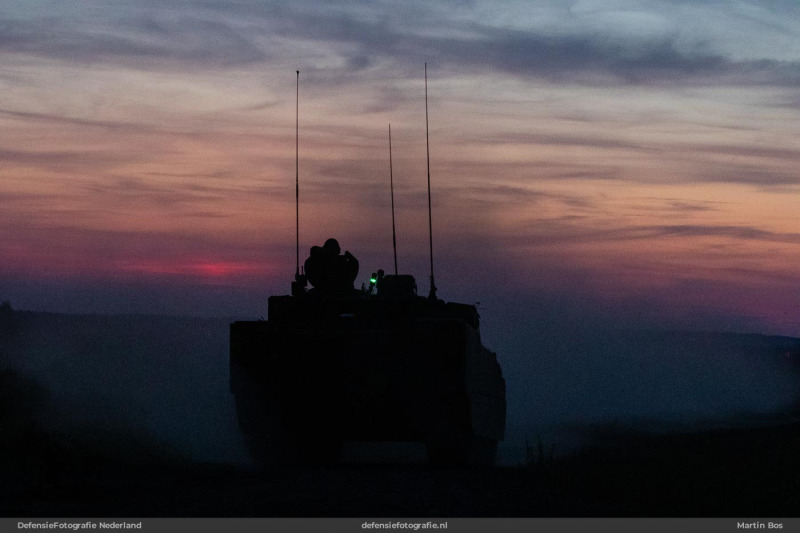 Sunset schieten CV90