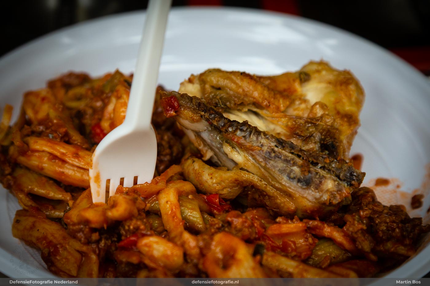 Macaroni met kip kanbo