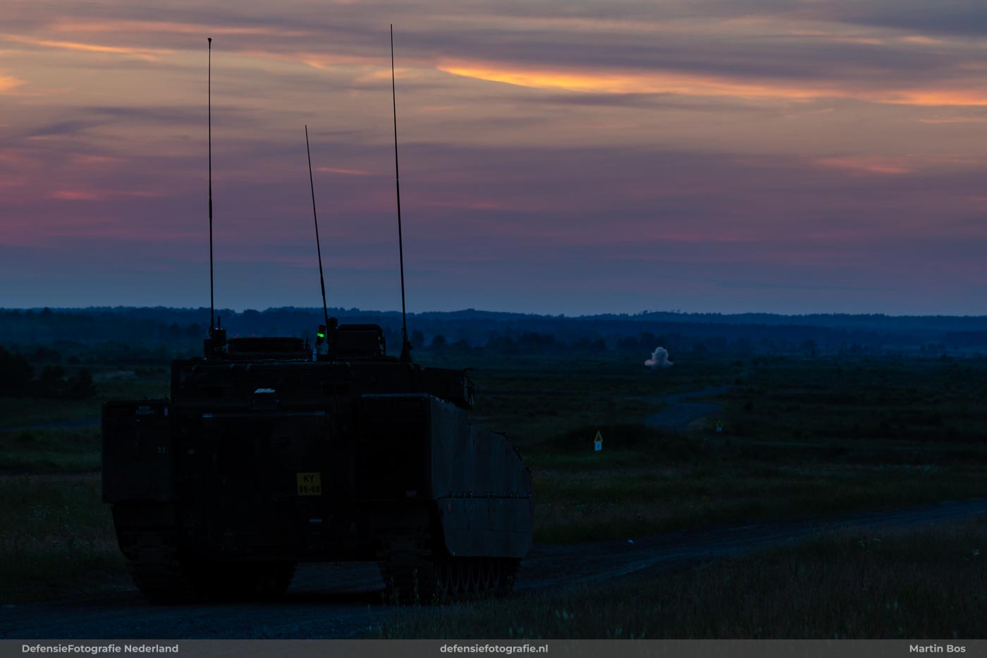 Sunset schieten CV90
