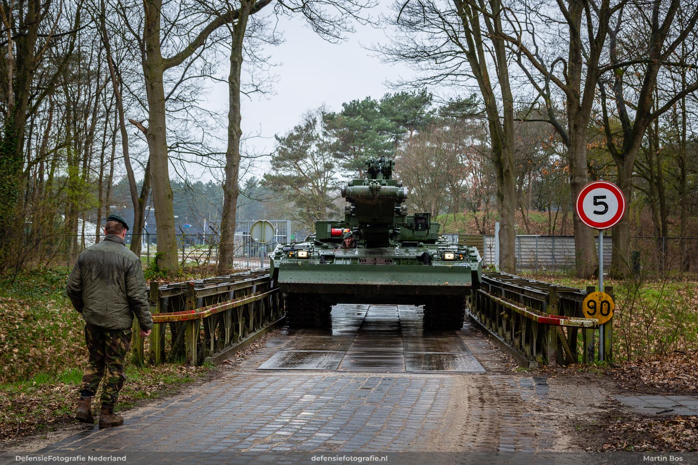 Leguaan over een Bailaybrug