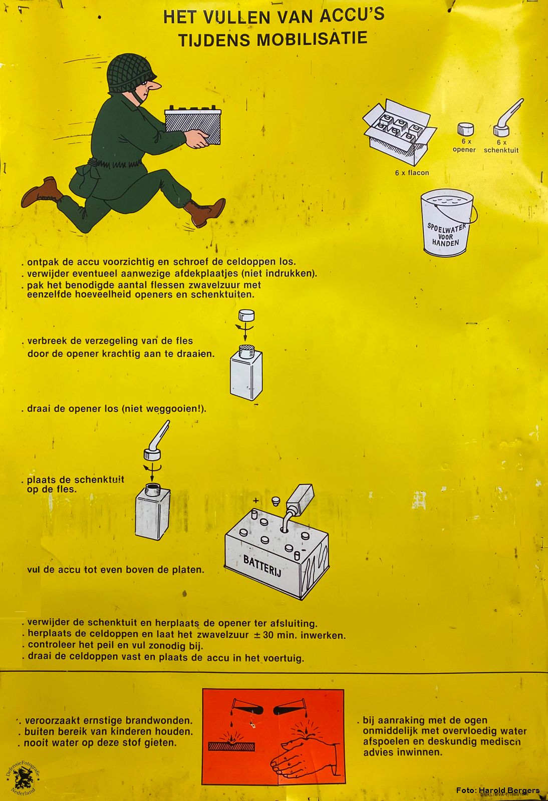 Vulinstructie accu op MOB Complex