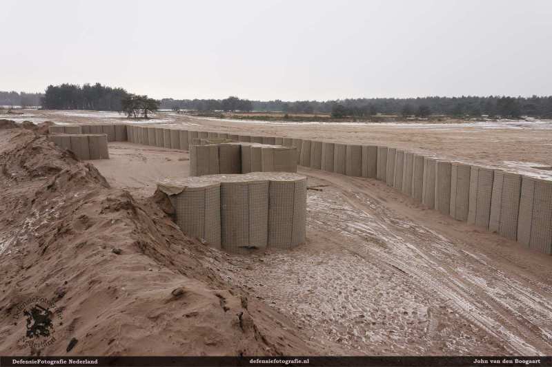 Hesco's in de winter van 2012