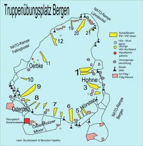 Plattegrond oefenterrein Bergen