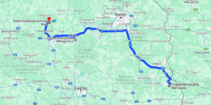Routekaart door Duitsland