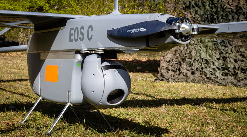 Verkenningsdrone close-up van voren