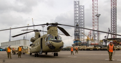 Chinook in de haven